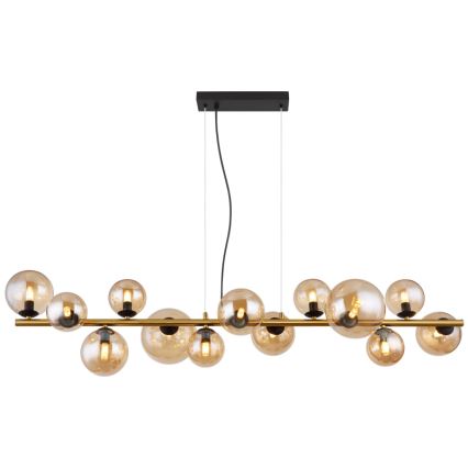 Globo - LED pendant on cable 13xG9/3.5W/230V, brass