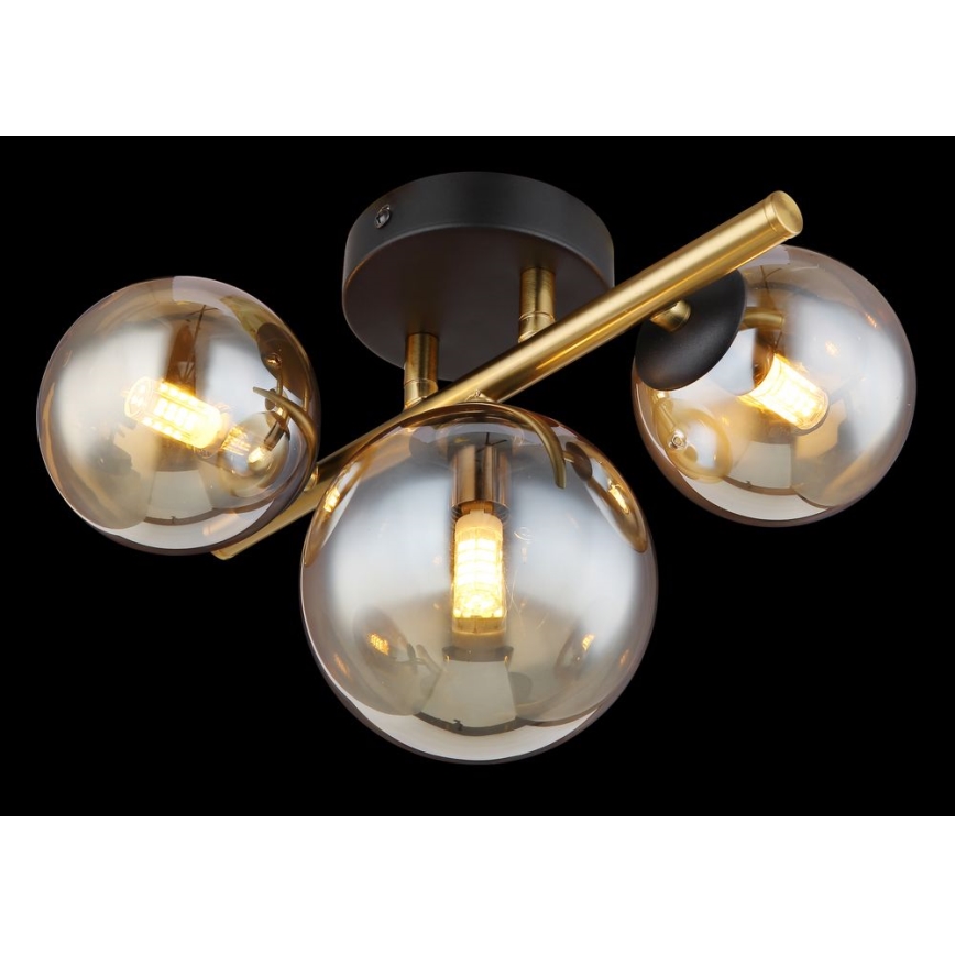 Globo - LED Surface-mounted chandelier RIHA 3xG9/3,5W/230V brass