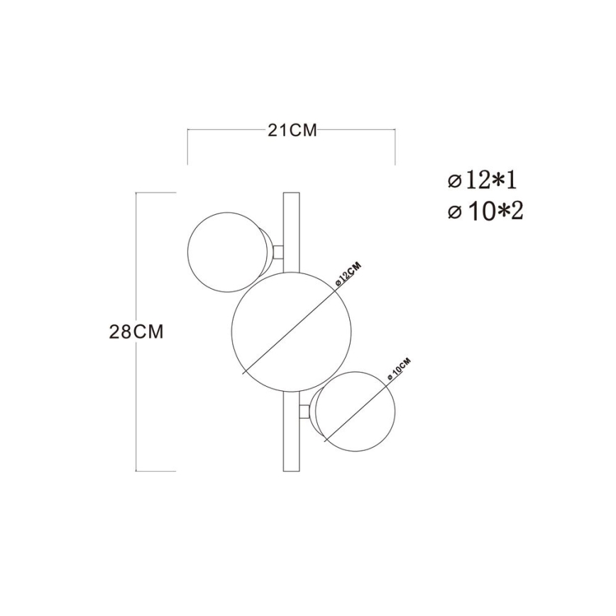 Globo - LED Surface-mounted chandelier RIHA 3xG9/3,5W/230V brass