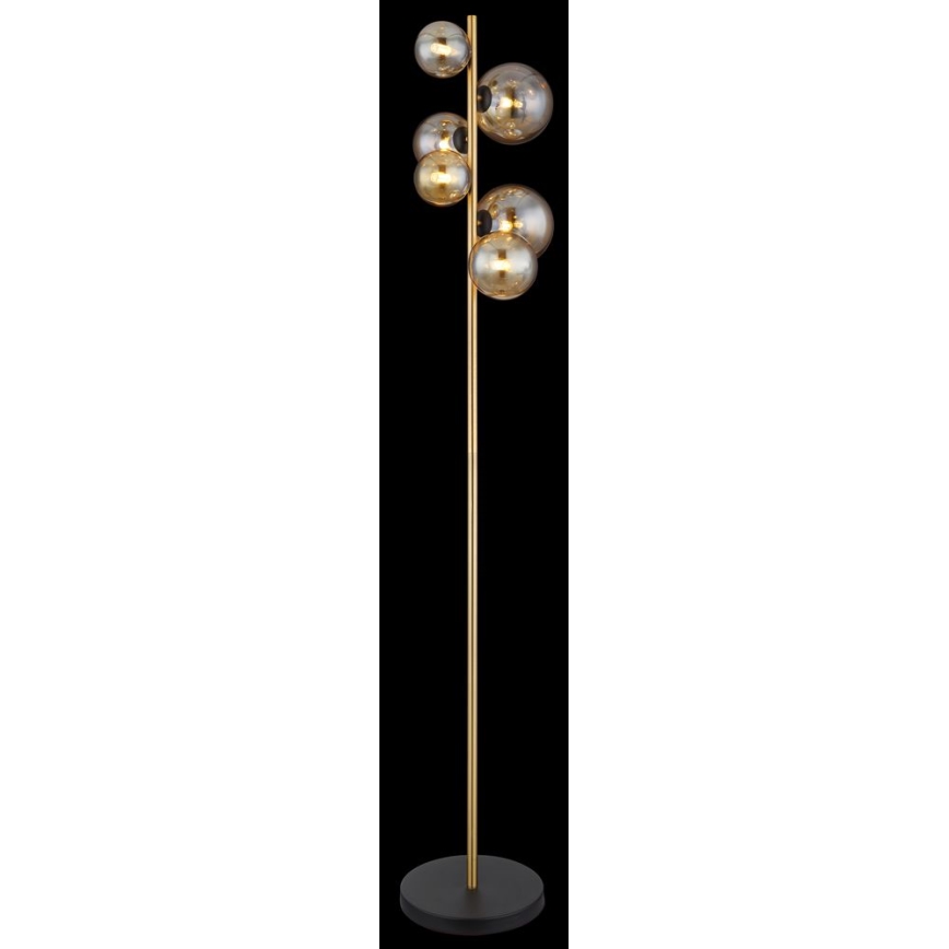Globo - LED Floor lamp 6xG9/3W/230V brass