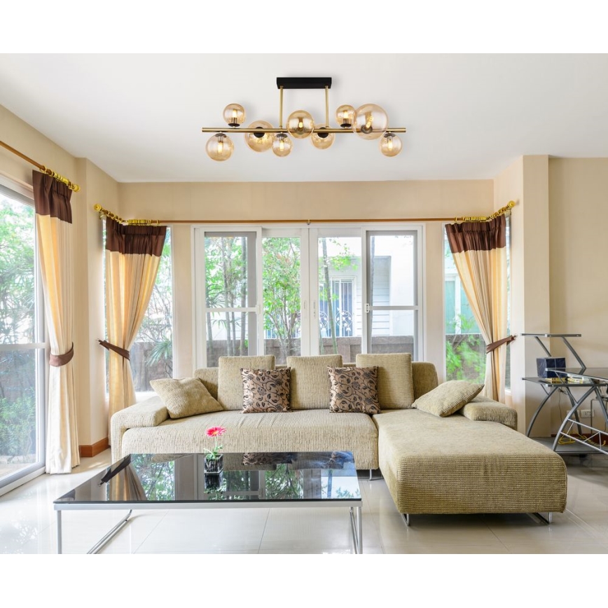 Globo - LED Chandelier on a pole 9xG9/3W/230V brass