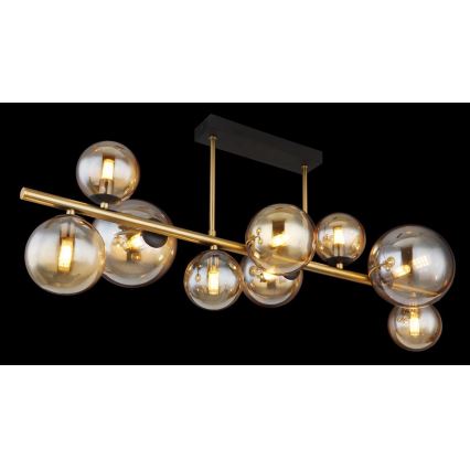 Globo - LED Chandelier on a pole 9xG9/3W/230V brass