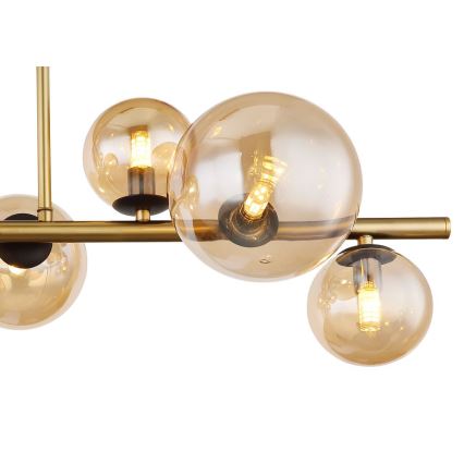 Globo - LED Chandelier on a pole 9xG9/3W/230V brass