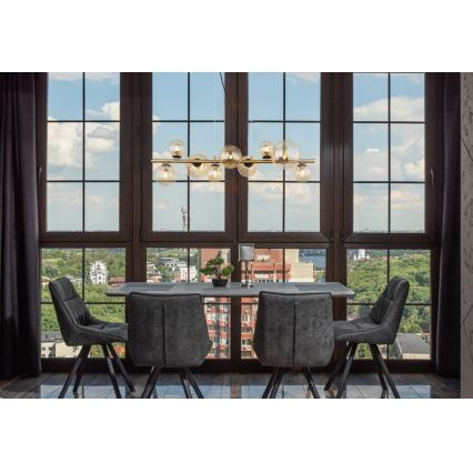 Globo - LED Chandelier on a string 9xG9/3W/230V brass