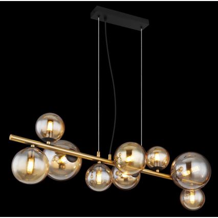 Globo - LED Chandelier on a string 9xG9/3W/230V brass