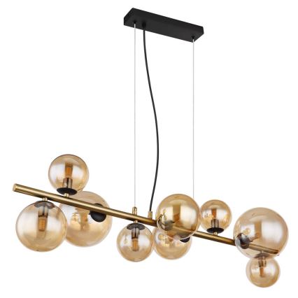 Globo - LED Chandelier on a string 9xG9/3W/230V brass