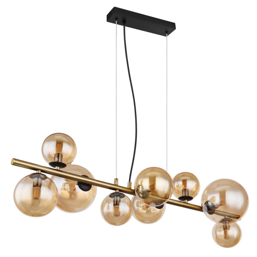 Globo - LED Chandelier on a string 9xG9/3W/230V brass