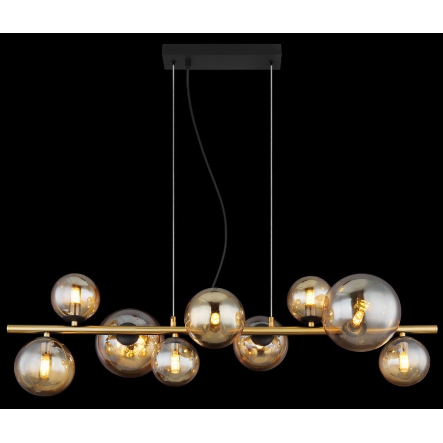 Globo - LED Chandelier on a string 9xG9/3W/230V brass