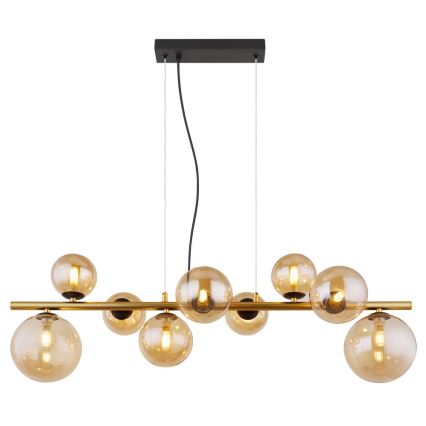 Globo - LED Chandelier on a string 9xG9/3W/230V brass