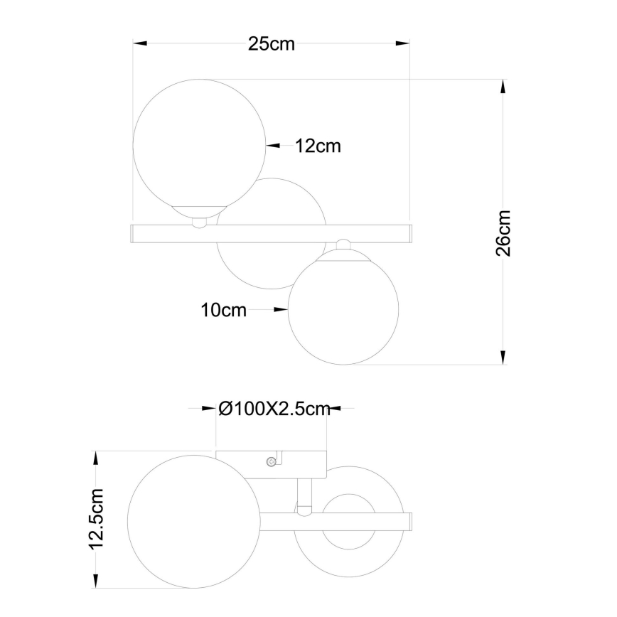 Globo - LED Surface-mounted chandelier 2xG9/3W/230V matte chrome