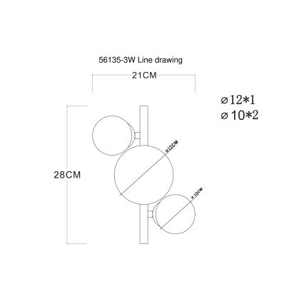 Globo - LED Surface-mounted chandelier RIHA 3xG9/3,5W/230V matte chrome