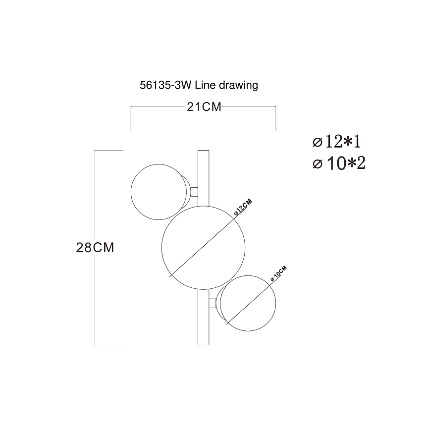 Globo - LED Surface-mounted chandelier RIHA 3xG9/3,5W/230V matte chrome