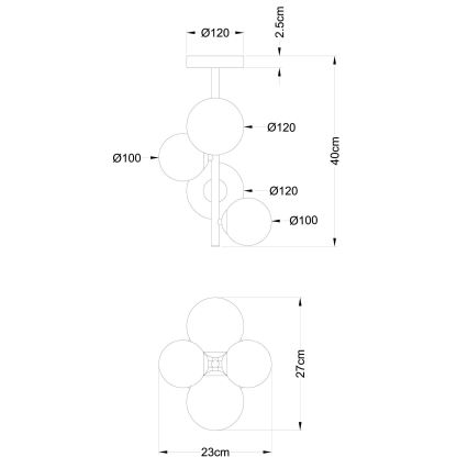 Globo - LED Chandelier on a pole 4xG9/3W/230V matte chrome