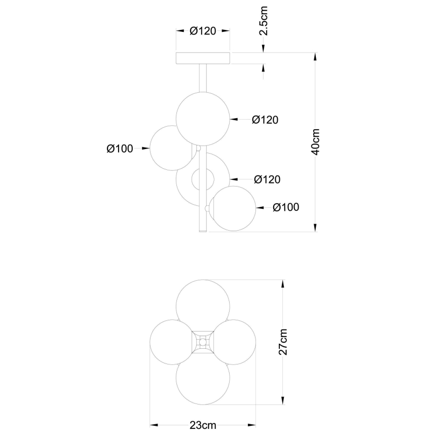Globo - LED Chandelier on a pole 4xG9/3W/230V matte chrome