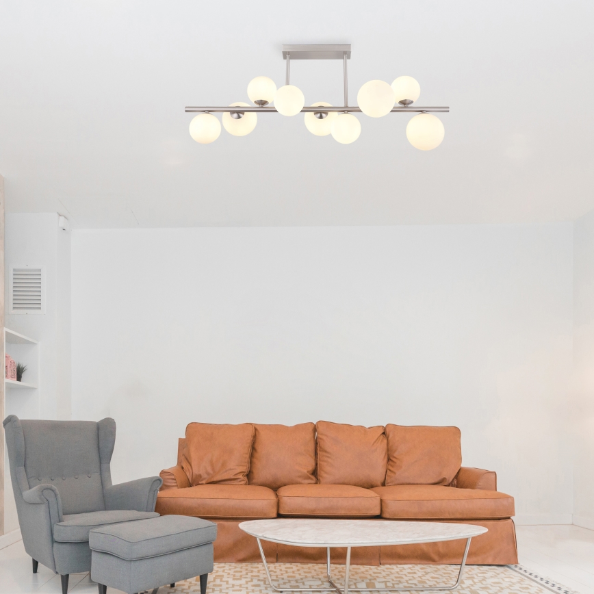 Globo - LED Chandelier on a pole 9xG9/3W/230V matte chrome