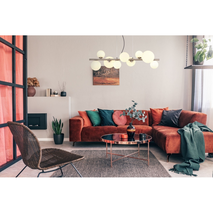 Globo - LED Chandelier on a string 9xG9/3W/230V matte chrome