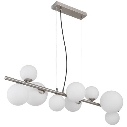 Globo - LED Chandelier on a string 9xG9/3W/230V matte chrome