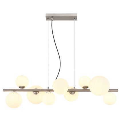 Globo - LED Chandelier on a string 9xG9/3W/230V matte chrome