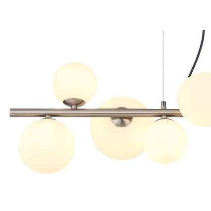 Globo - LED Chandelier on a string 9xG9/3W/230V matte chrome