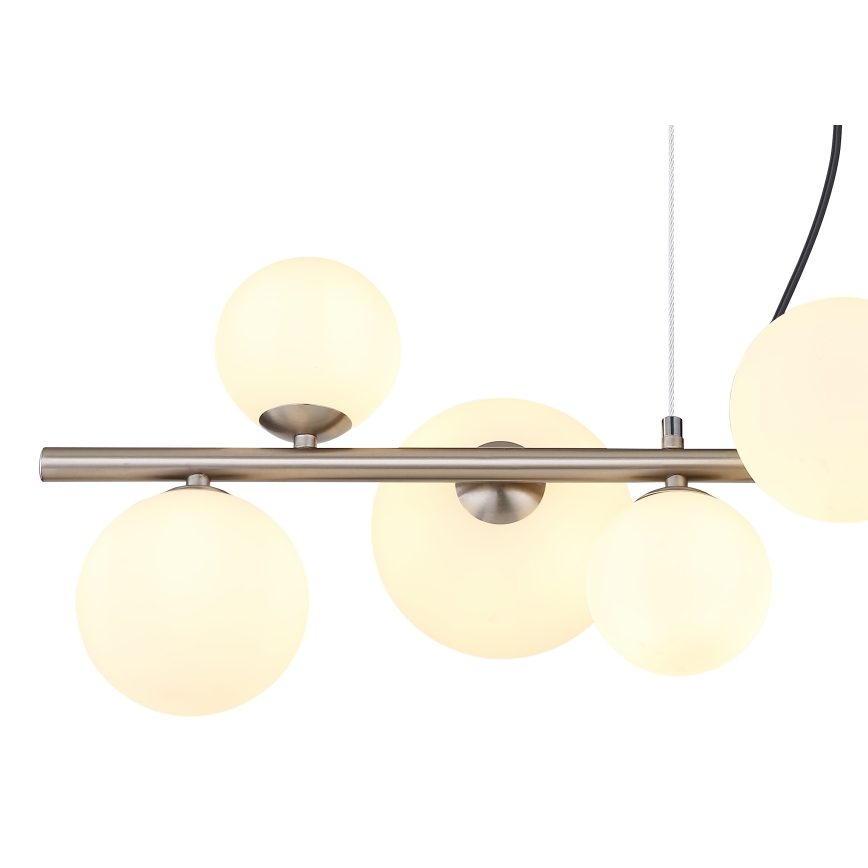 Globo - LED Chandelier on a string 9xG9/3W/230V matte chrome