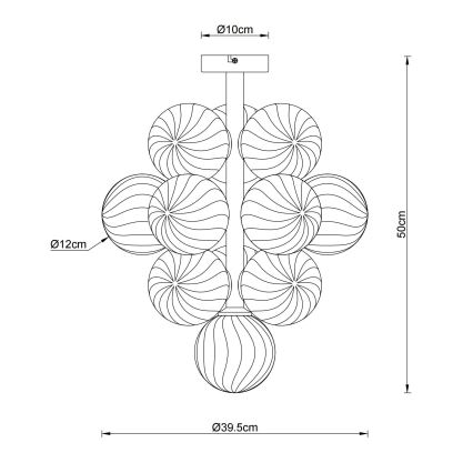 Globo - Rod-mounted chandelier 13xG9/4W/230V