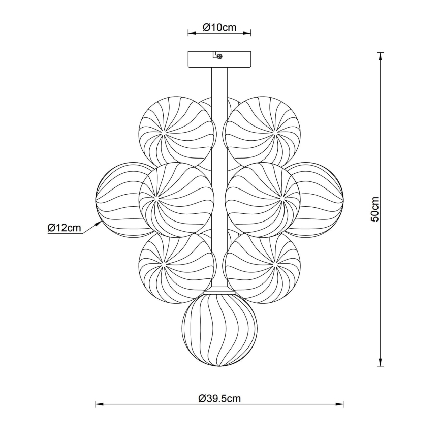 Globo - Rod-mounted chandelier 13xG9/4W/230V