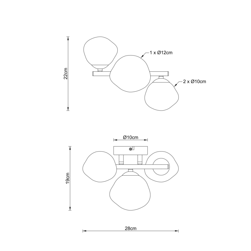Globo - Ceiling light 3xG9/5W/230V 22x28 cm