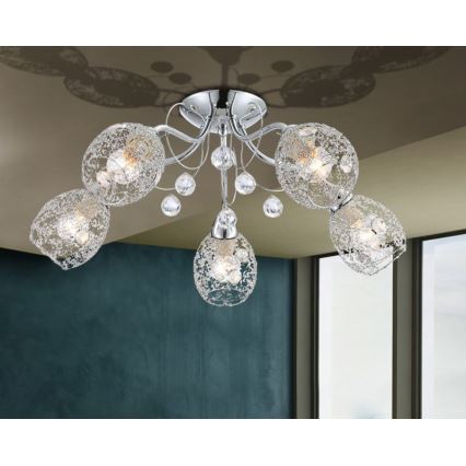 Globo - Surface-mounted chandelier 5xE14/40W/230V