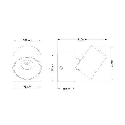Globo - LED Wall Spotlight LED/6W/230V