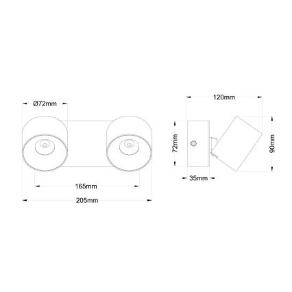 Globo - LED Spotlight 2xLED/6W/230V