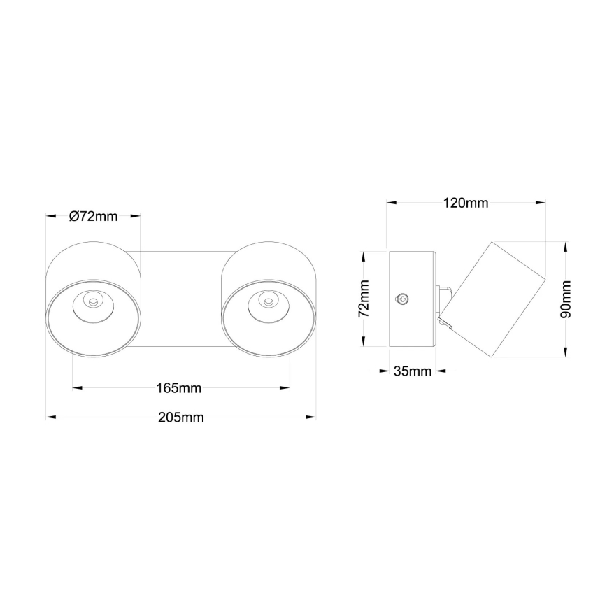 Globo - LED Spotlight 2xLED/6W/230V