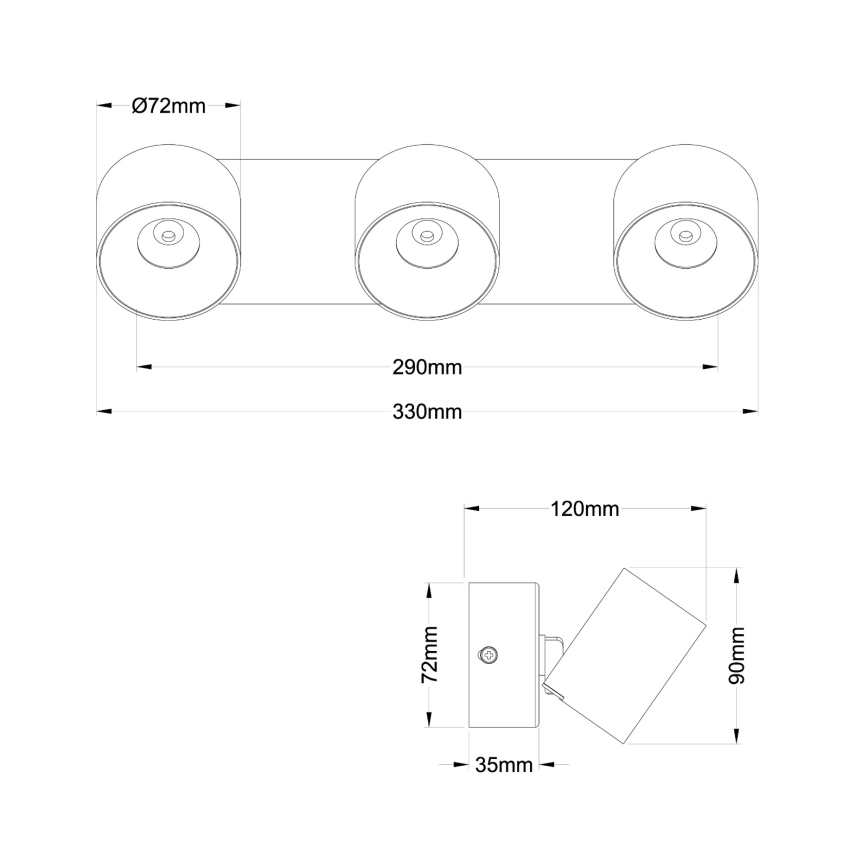 Globo - LED Spotlight 3xLED/6W/230V