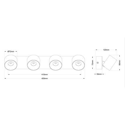 Globo - LED Spotlight 4xLED/6W/230V