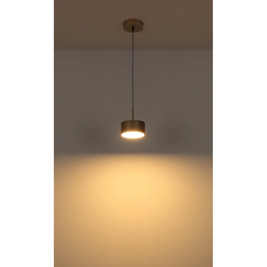 Globo - LED Cable Pendant Light, 12W/230V, 3000K, Ø 15 cm, Brass