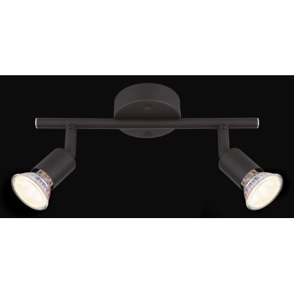 Globo - LED Spotlight 2xGU10/3W/230V black