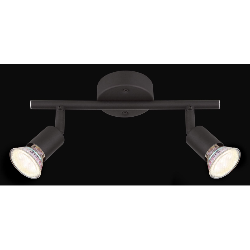 Globo - LED Spotlight 2xGU10/3W/230V black