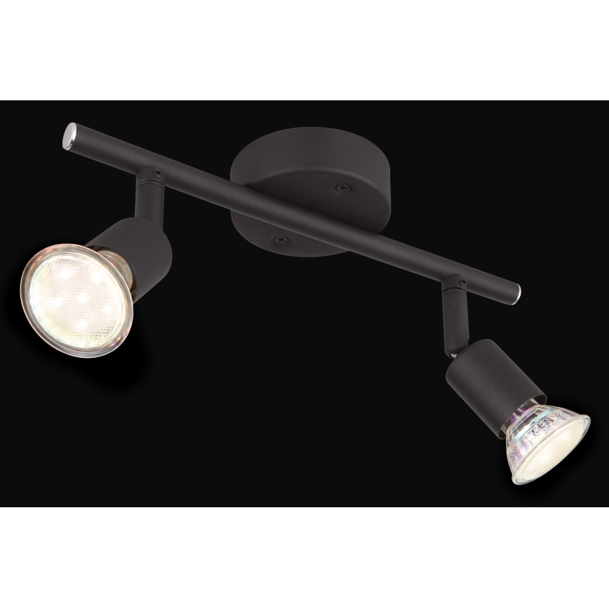 Globo - LED Spotlight 2xGU10/3W/230V black
