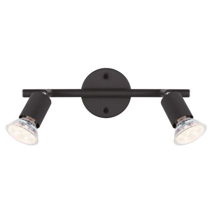 Globo - LED Spotlight 2xGU10/3W/230V black