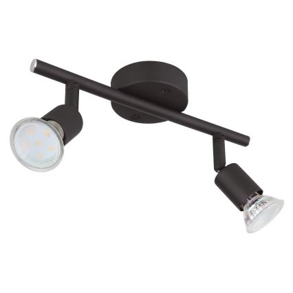 Globo - LED Spotlight 2xGU10/3W/230V black