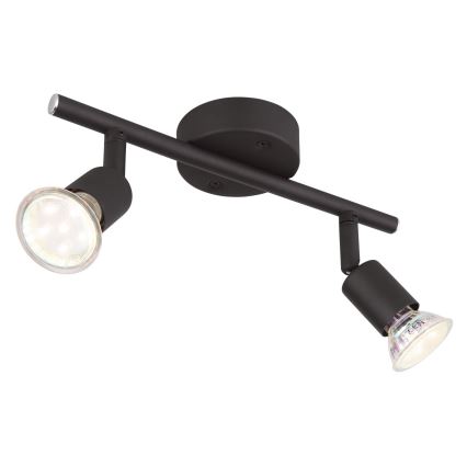 Globo - LED Spotlight 2xGU10/3W/230V black