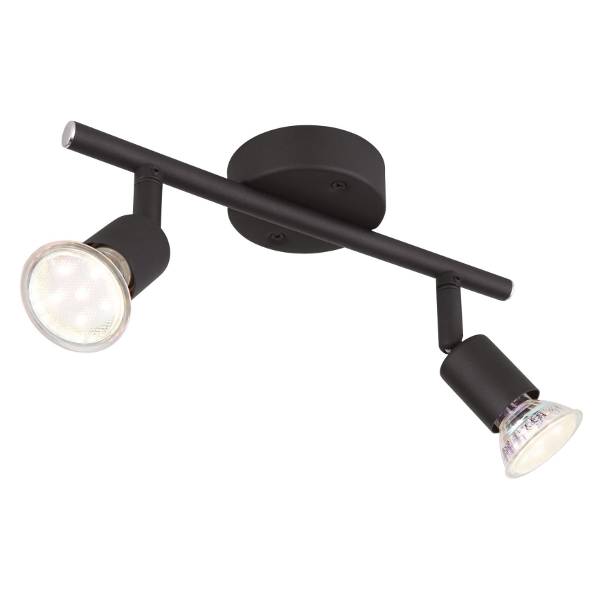 Globo - LED Spotlight 2xGU10/3W/230V black