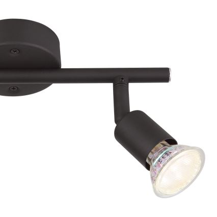 Globo - LED Spotlight 2xGU10/3W/230V black