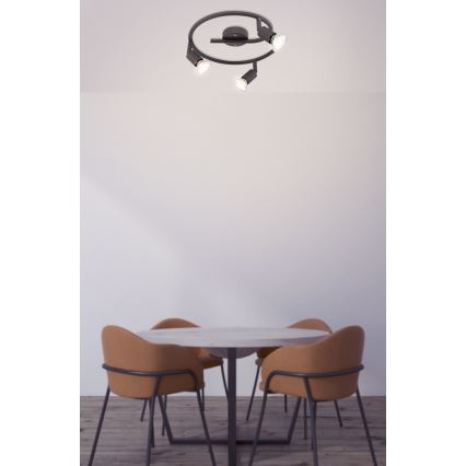 Globo - LED Spotlight 3xGU10/3W/230V black