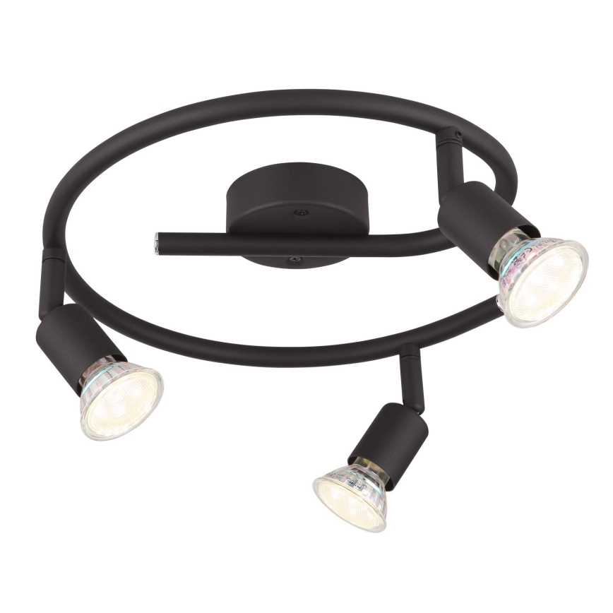 Globo - LED Spotlight 3xGU10/3W/230V black