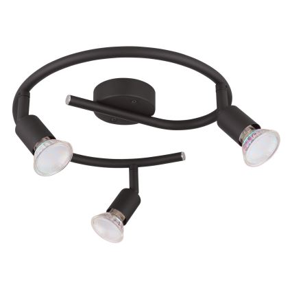 Globo - LED Spotlight 3xGU10/3W/230V black