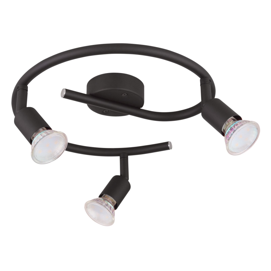 Globo - LED Spotlight 3xGU10/3W/230V black