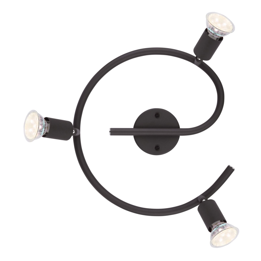 Globo - LED Spotlight 3xGU10/3W/230V black