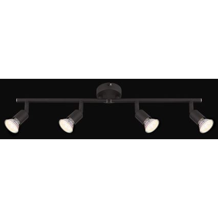 Globo - LED Spotlight 4xGU10/3W/230V black