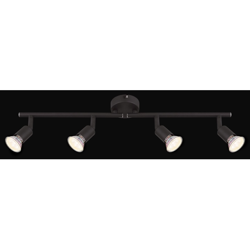 Globo - LED Spotlight 4xGU10/3W/230V black