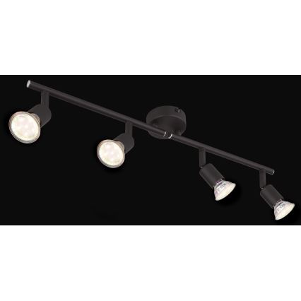 Globo - LED Spotlight 4xGU10/3W/230V black